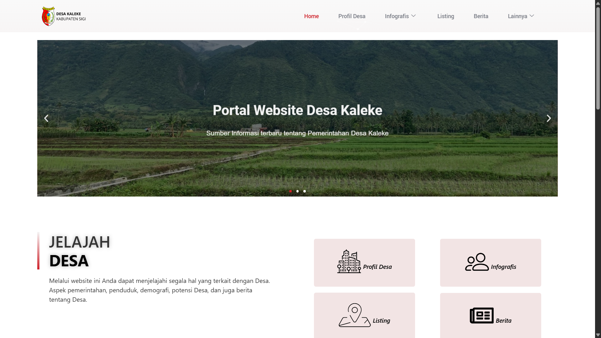 Website Resmi Desa Kaleke